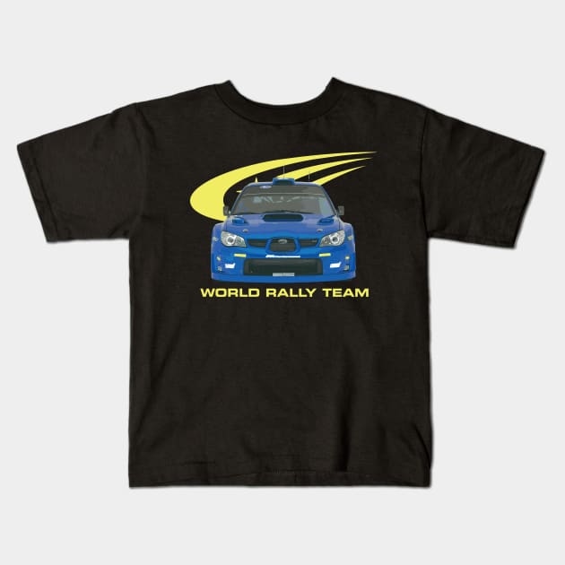 wrc PETTER SOLBERG champion Car RALLY WORLD TEAM Kids T-Shirt by cowtown_cowboy